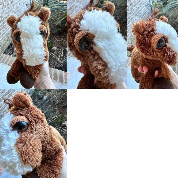 Prancer Pony Plush Dreamy Eyes Brown Cuddly Aurora Unisex Cowboy Horse C… - Picture 10 of 12